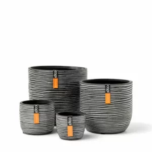 Mix doos Pot bol Rib antraciet